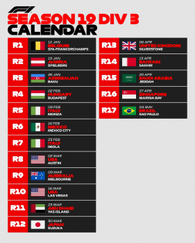 Season 16 Calendar